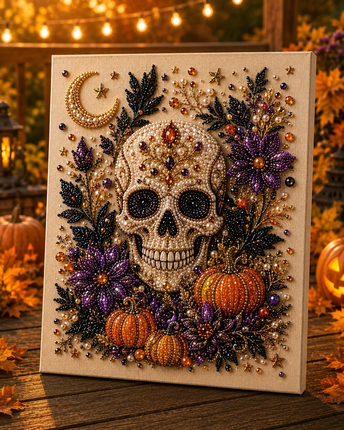 ๐ฅ Last Day 50% OFF โ ๐ปโจ Halloween Pearl Art DIY Kit โ Turn Tiny Pearls into Spooky-Cute Magic